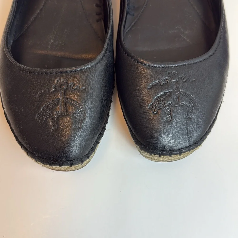 Brooks‎ Brothers Black Leather Espadrilles Size 7.5